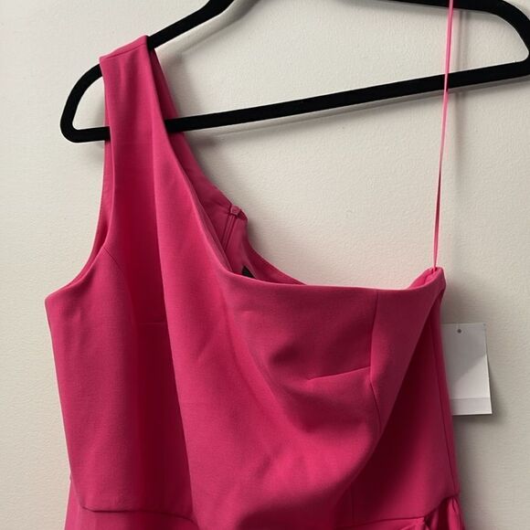 French Connection Whisper One Shoulder Sarong Tie Dress Size 12 - Picture 6 of 9